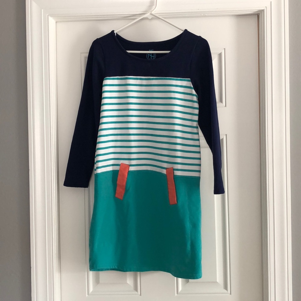 Preppy cotton shift dress